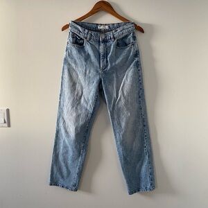Garage Light Blue Vintage Straight Jeans Acid Wash